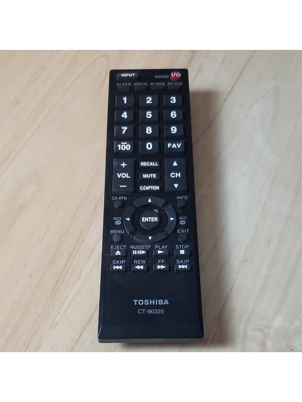Toshiba CT-90325 Wireless TV Remote Control for Toshiba TVs, Black